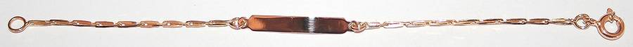 Child's / Baby ID Bracelet: 19.2ct rose gold = "Ouro Portugues"