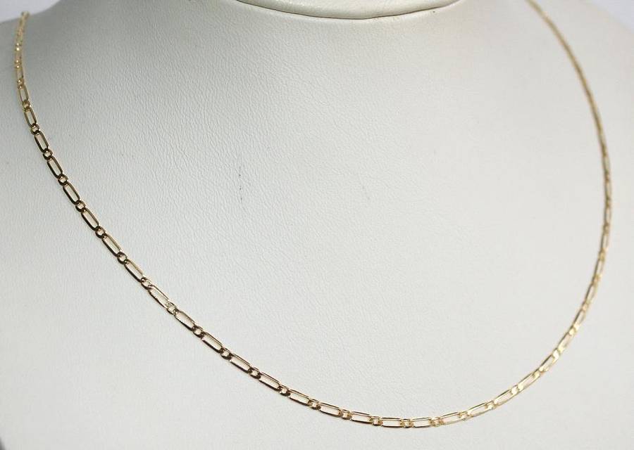 9ct gold CHAIN: 1+1 Figaro, 1.8mm, 50cm. Ready for you