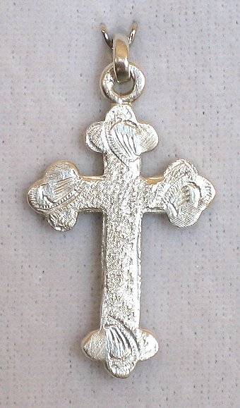 Fancy engraved Cross : sterling silver