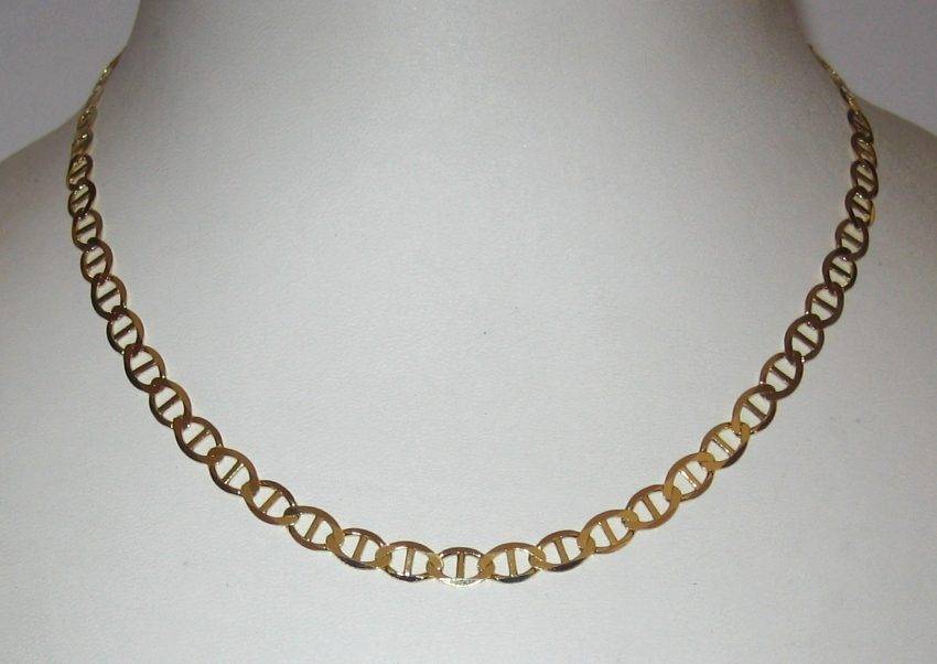 9ct gold Marina CHAIN: 3.9mm wide, 55cm