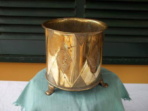 Brass pot plant holder