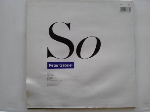 Peter Gabriel - So  ( 1986 UK released LP )