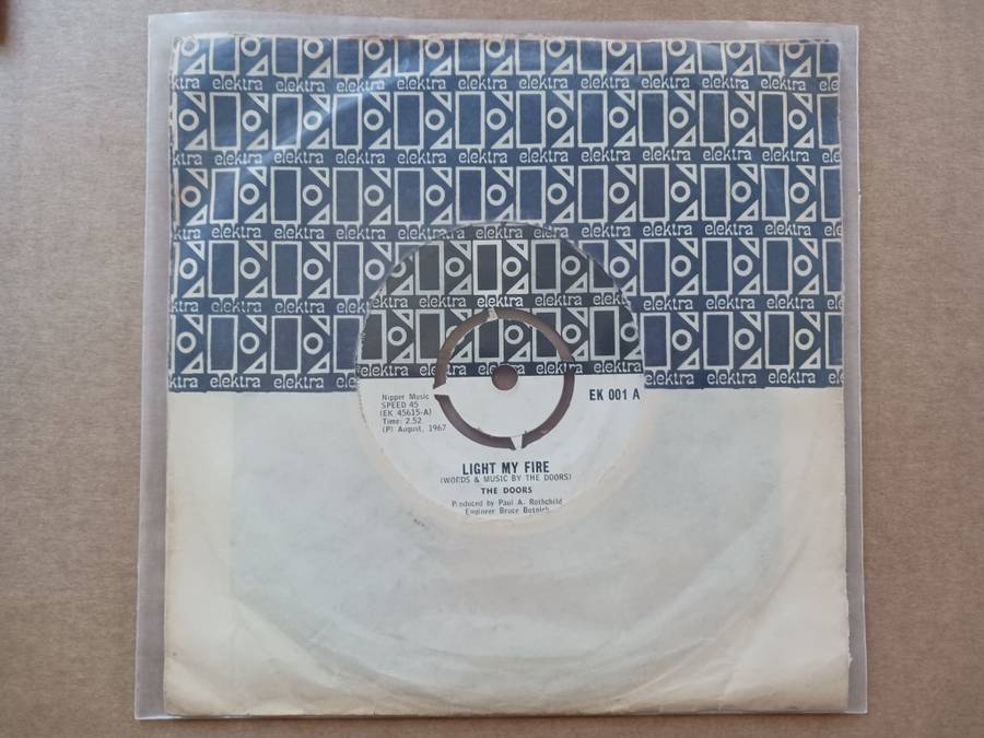 The Doors - Light my Fire  ( scarce 1967 SA released 7` single VG+ / VG+ )