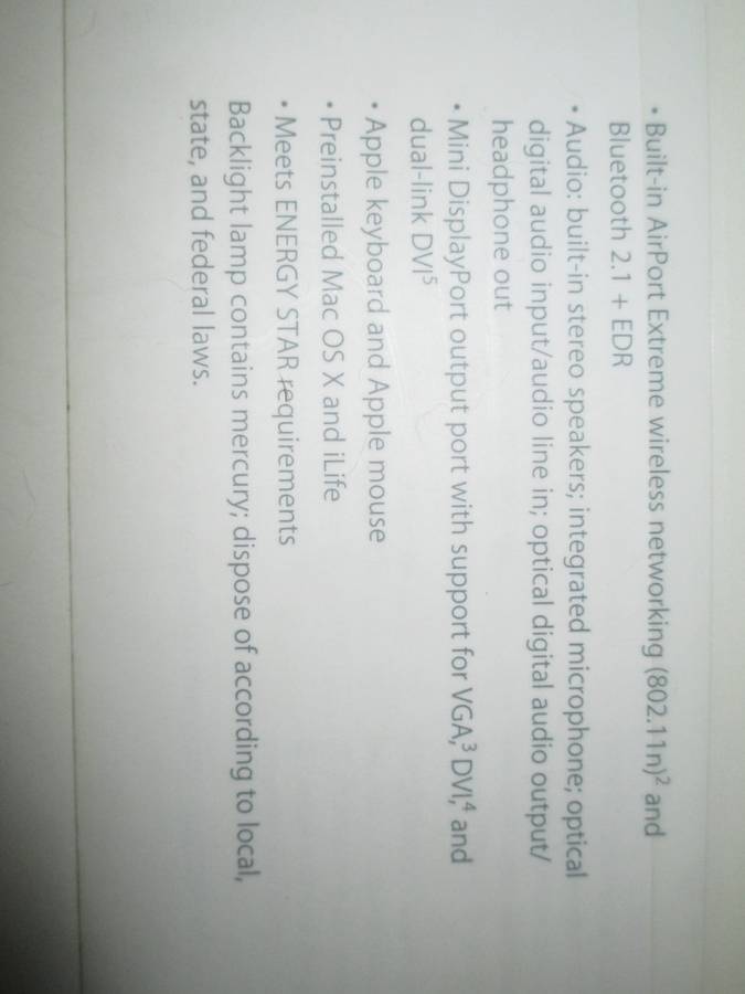 Apple iMac(9.1)  2.66ghz with Apple Keyboard and Bluetooth Apple Mouse. "Bargain Priced to Sell"