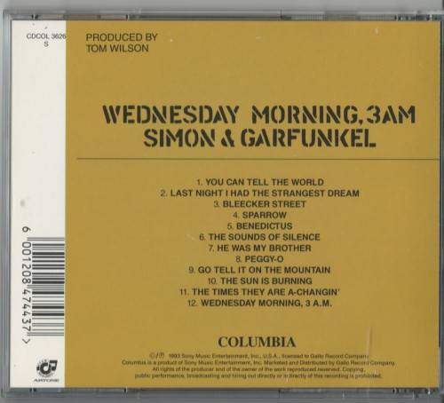 CD - Simon and Garfunkel - Wednesday Morning 3AM