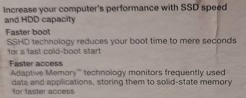 `Massive`  2TB Seagate SSHD ( SSD + Hardrive) 6Gbit/s SATA Drive for Faster Boot and Faster Access