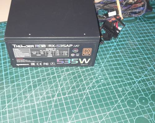 Raidmax Thunder RGB RX-535AP Power Supply with all extra cables in working condition