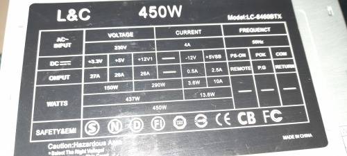 450W Power Supply - Working Condition