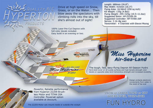 Miss Hyperion Hydroplane + Free Lipo Bag