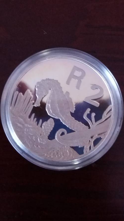 1997 PROOF SILVER SEAHORSE R2 CROWN