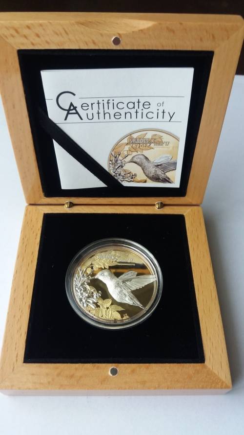 2017 PROOF SILVER  SHADES OF NATURE HUMMINGBIRD