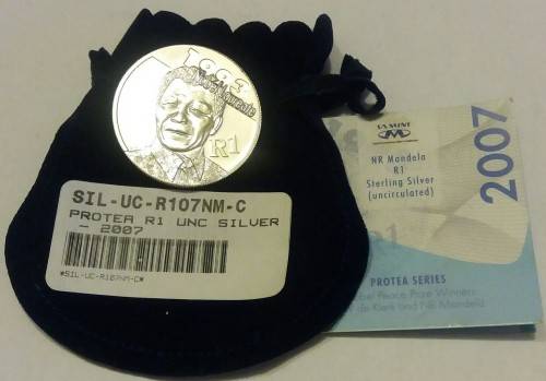 2007 NELSON MANDELA UNCIRCULATED PROTEA R1