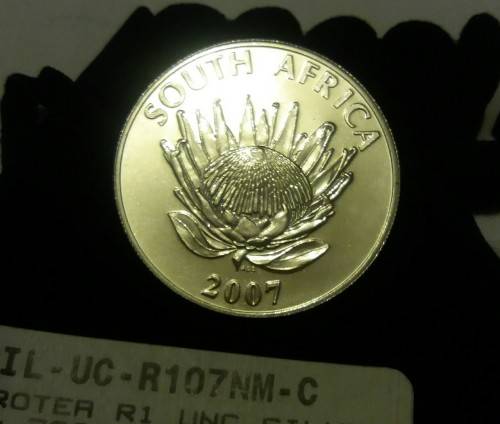 2007 NELSON MANDELA UNCIRCULATED PROTEA R1