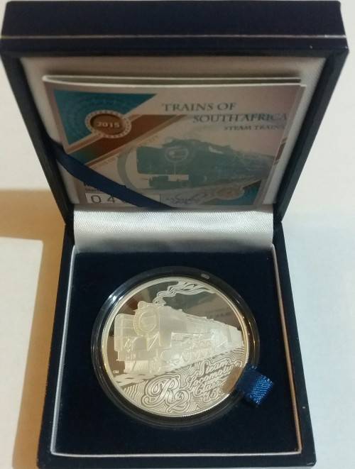 2015 STEAM TRAIN PROOF SILVER R2 CROWN (MINTAGE 1000)