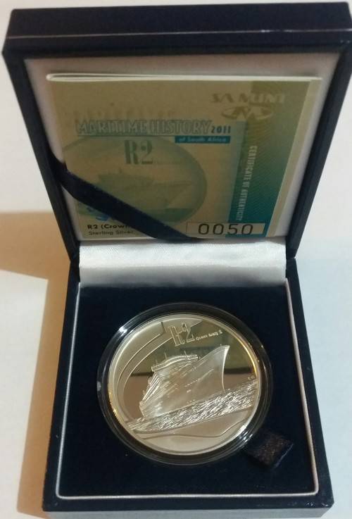 2011 MARITIME HISTORY PROOF SILVER R2 CROWN  (MINTAGE 1000)