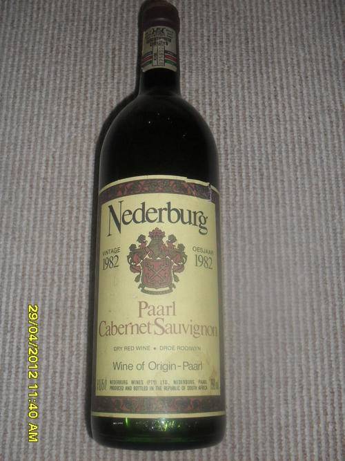 1982 Nederburg Cabernet Sauvignon NIIX0010