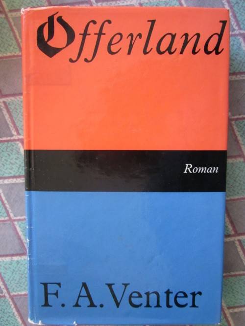 Offerland - FA Venter - pen op n paar bladsye, prystoekenningsplakker voor in boek