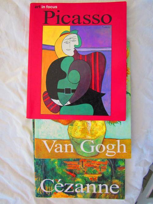 3 Art Books -Art in Hand- Cezanne & Van Gogh, Art in Focus - Picasso