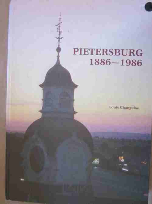Pietersburg 1886-1986-Louis Changuion- sticker en klein merkie op hardeband voor