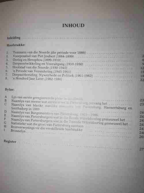 Pietersburg 1886-1986-Louis Changuion- sticker en klein merkie op hardeband voor