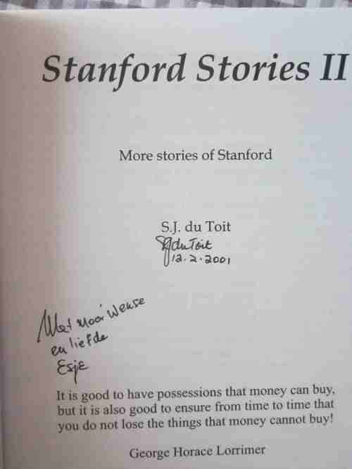 Stanford Stories 11- SJ Du Toit- signed