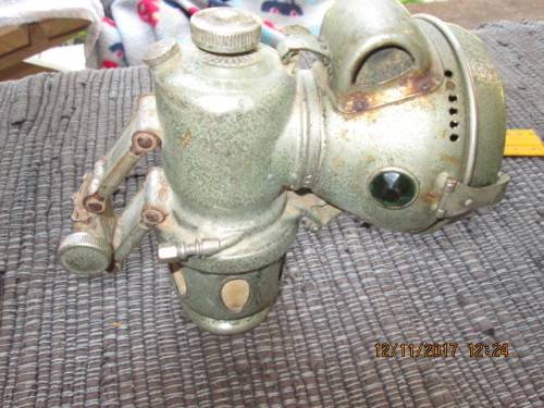 AMAZING FIND..ANTIQUE CARBIDE BICYCLE LAMP..PLEASE SEE ALL PICS