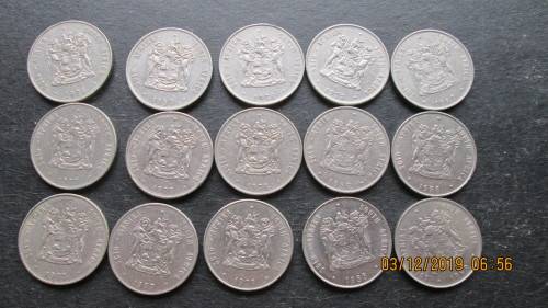 15 X R1 COINS VARIOUS DATES AS PER IMAGES SEE DESCRIPTION (ONE BID FOR ALL)