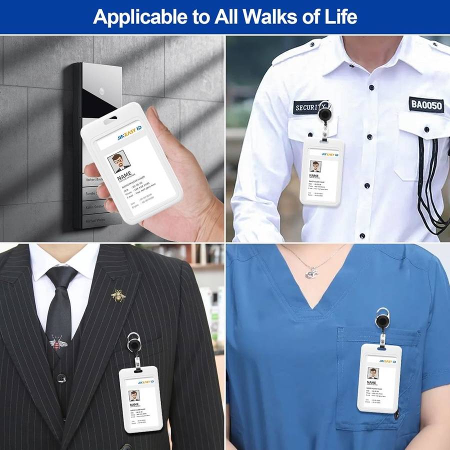 ID Card Holder Protector Pouch with clear window office school ID card holder, divers license holder