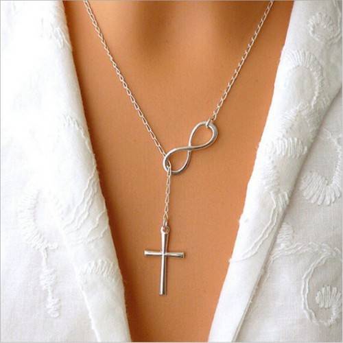 Stunning Gift Necklace - Infinity and cross