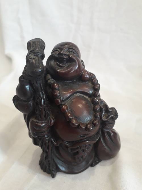 Set of  6 Resin Standing Laughing Buddah Ornament