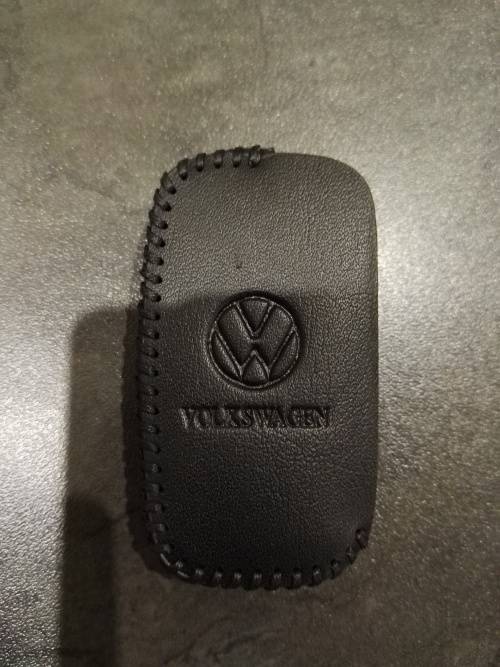 VW 3 Button Key Leather Case For Polo , Golf 5, 6