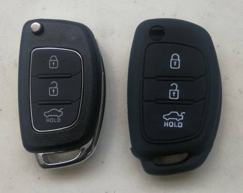 Hyundai i20 /Tuscon/ Remote Key shell with Silicone case