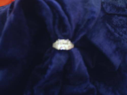 Beautiful silver 925 ring with large created diamond