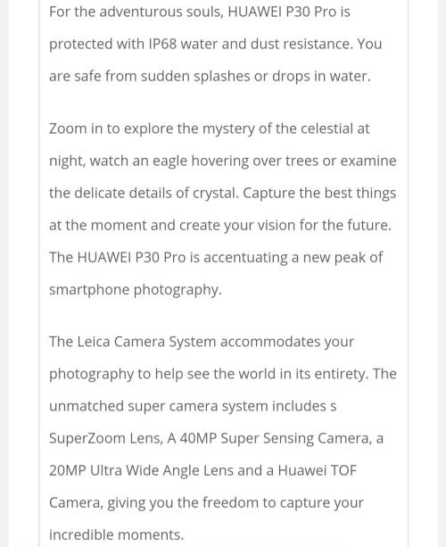 Hauwei P30 Pro Brand New 256GB