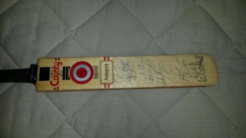 Cricket Memorabilia including Autographed Bats and Flags