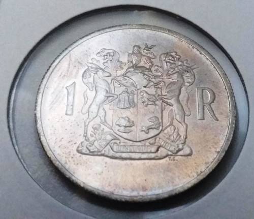 1969 RSA SILVER R1 (Afrikaans & English - Eben Donges) (Uncirculated) (BID PER COIN TO TAKE BOTH)