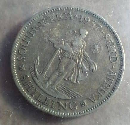 1937 Collection of Union of South Africa: incl SILVER HALF CROWN + TWO + ONE SHILLING