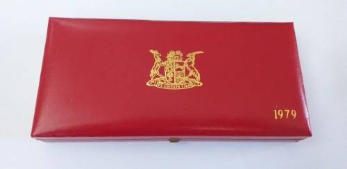 1979 Long Proof Set with SILVER ONE RAND 15g (80) (no gold)