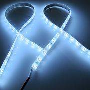 Super Bright 2pcs Waterproof SMD 50CM 30 LED Flexible Strip White 12V DC