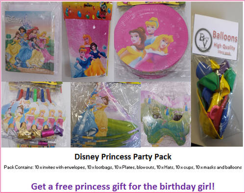 Disney Princess Party Packs - Free Gift for Birthday Girl