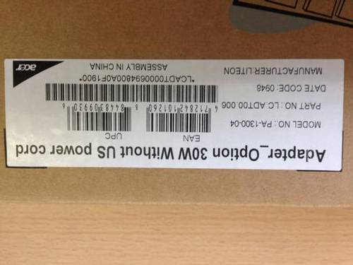 Acer Aspire One Charger (Brand New) LC.ADT00.006