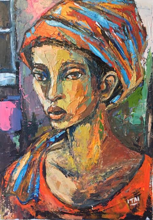 Stunning Itai Vangani original oil painting (60 x 42cm). Very low start. Investment art.
