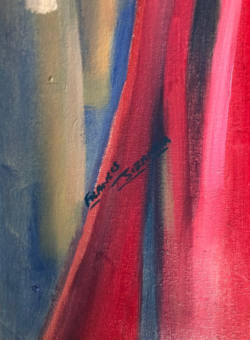 Lovely Francis Sibanda original oil painting (84 x 83 cm) Investment art