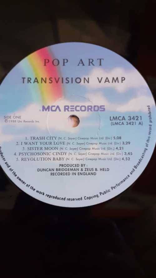 Transvision Vamp - Pop Art - Vinyl LP Record 33 RPM LMCA 3421