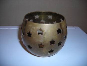 Brass Tea Light Holder - Morroccan style