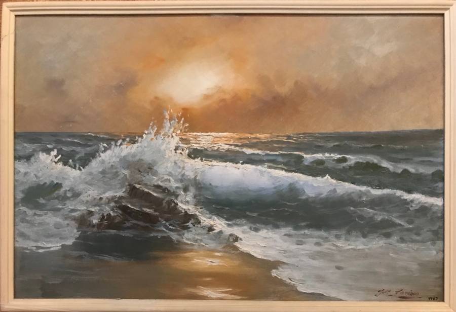 Gian Piero Garizio - seascape - oil on board