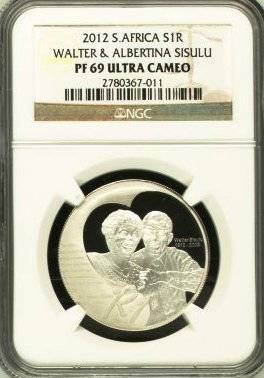Sisulu 2012 Protea Silver NGC Graded PF69 Ultra Cameo. Low Mintage!!!