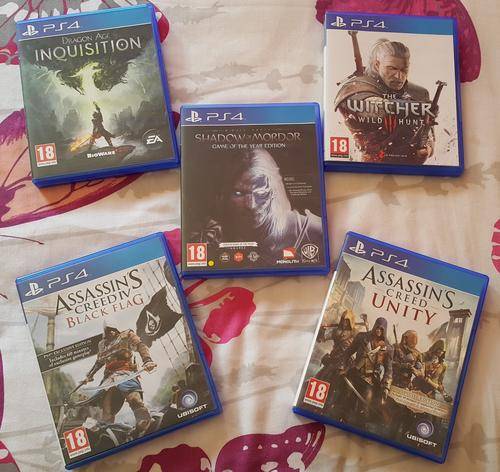 5 Top Rated PS4 Games for sale + DLC + FREE PSTV