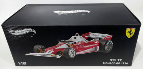 **EXTREMELY RARE & AS NEW** 1/18 Hot Wheels Elite F1 Ferrari 312 T2 - Niki Lauda #1 - Monaco GP 1976