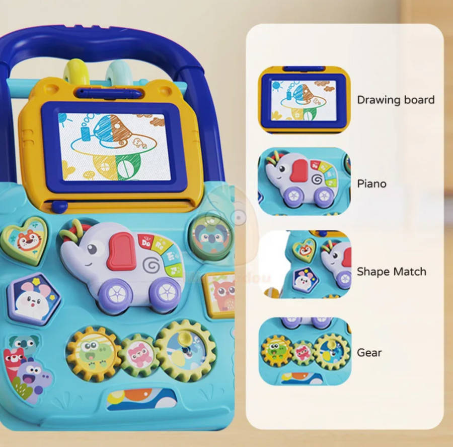 2-in-1 Baby Push Walker-blue